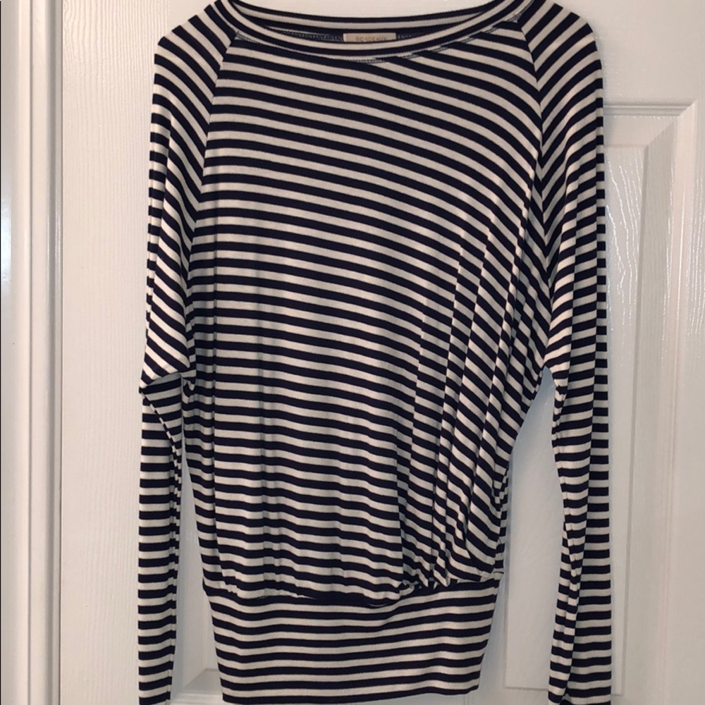 Bordeaux striped long sleeve top